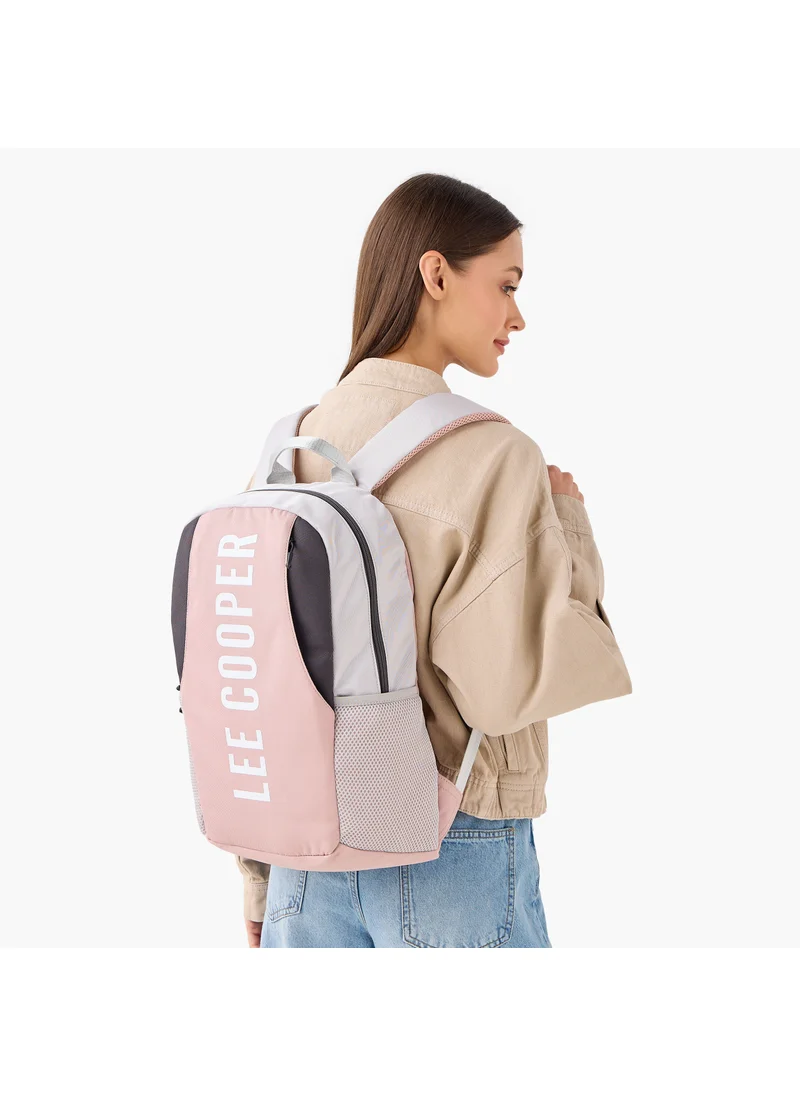لي كوبر Lee Cooper Print Backpack with Adjustable Shoulder Straps and Zip Closure