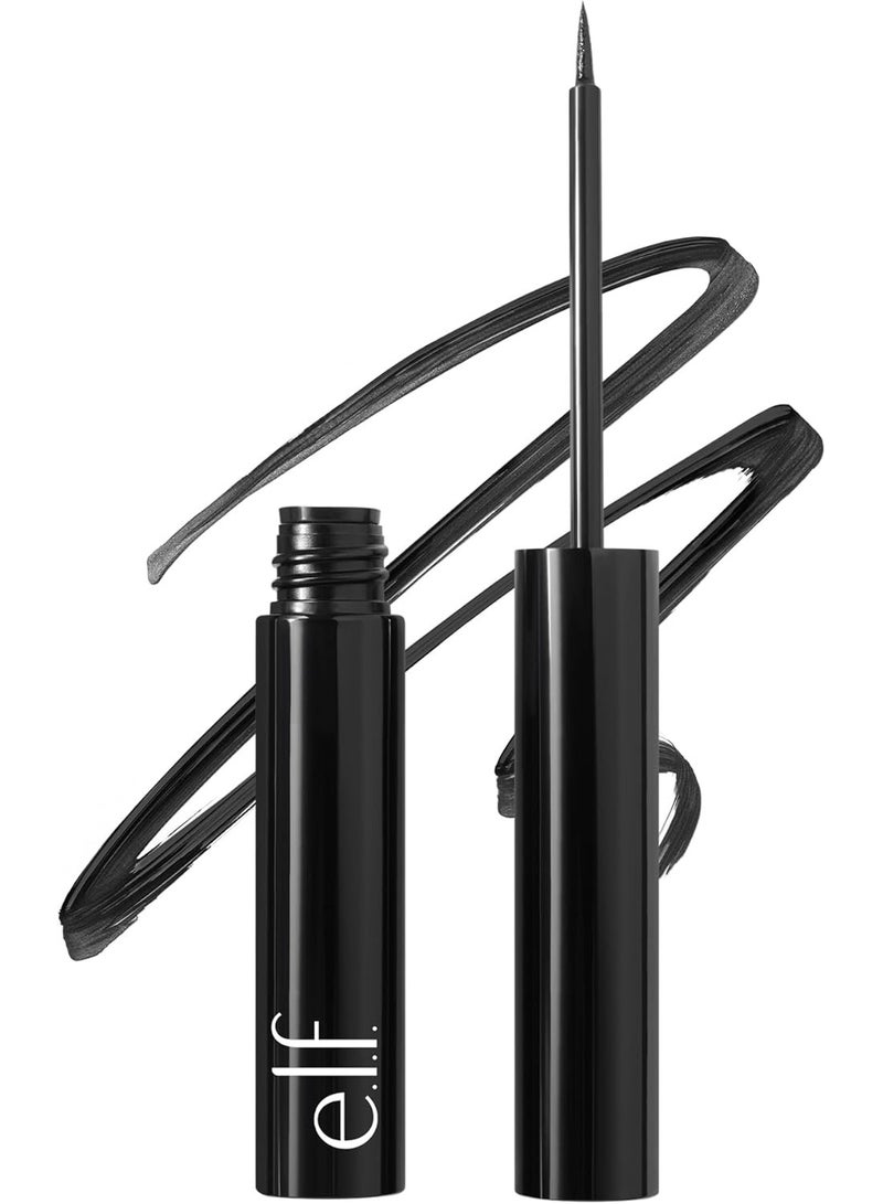 إلف قلم تحديد العيون H2O Proof Inkwell، عالي الصبغة، سائل تحديد العيون المقاوم للماء، لمسة نهائية مطفية، نباتي وخالٍ من القسوة، فيلم نوار - Image 1