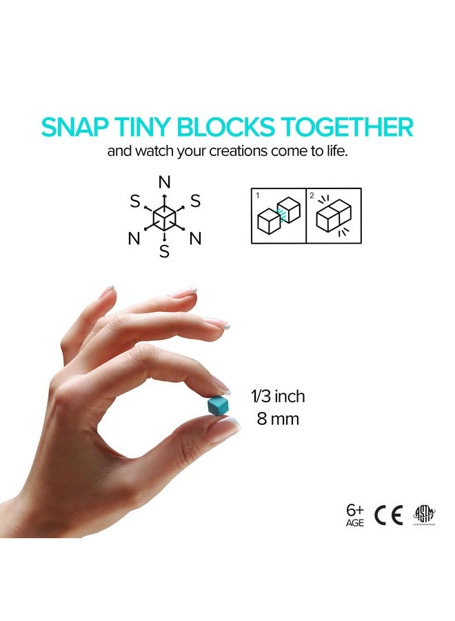 PIXIO -100 Magnetic Blocks - Pixel Art Building Toys - Open Ended Toys - Geek Gifts - Geek Toys - Display Desk Toys For Office For Adults - Tiny Toys Magnet Blocks - Image 2
