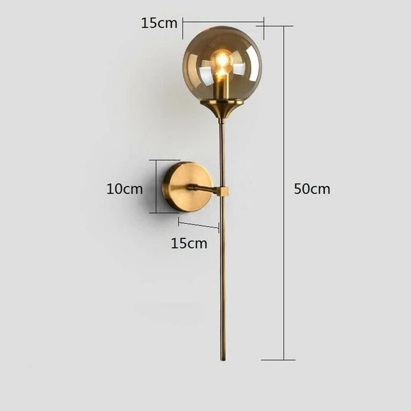 Harold Electricals Richard Wall Light for Living Room Bedroom Hall Lobby Showroom Balcony Home Decoration Amber Glass Bulb Included Pack of 1 - Image 3
