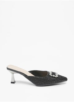 Flora Bella Women's Embellished Slip-On Mules with Flared Heels  - Image 1