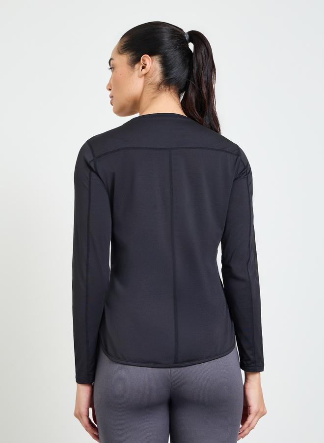 Take Two Black Long Sleeve Active Top - Image 4