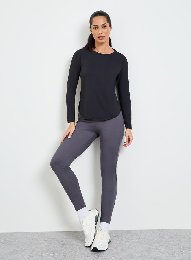 Take Two Black Long Sleeve Active Top - Image 2