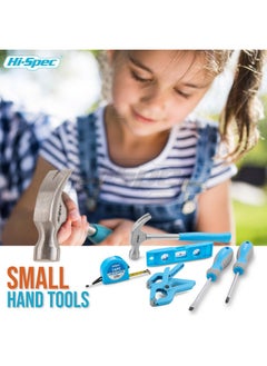 Hi-Spec 16Pc Blue Kids Tool Kit Set & Child Size Tool Belt. Real Metal Hand Tools For Diy Building, Woodwork & Construction Learning Tool Kit For Kids  - Image 5