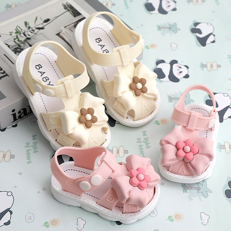 Summer Infant Little Girl Baby Princess Non-Slip Soft Bottom 1-3 Years Old Kidsren'S Sandals Toe-Toe Shoes - Image 2