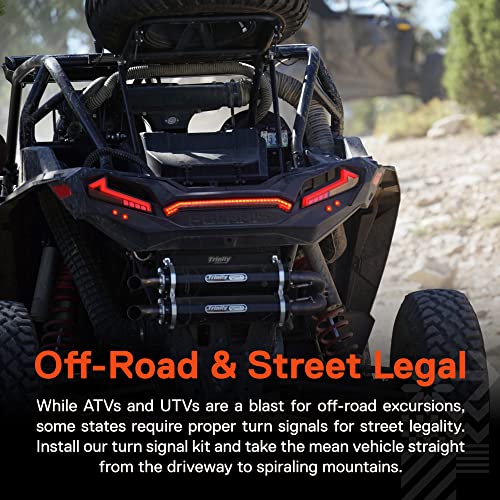 ONLINE LED STORE True MODS UTV ATV SxS LED Turn Signal Light Blinker Kit [Steering Column Lever Stick Control] [Integrated Flasher Relay] Street-Legal Universal Fit for Polaris RZR Ranger Can-Am Maverick X3 Defender - Image 2