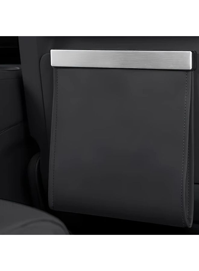 Magnetic Folding Car Trash Can Orange Large Capacity Rear Seat Storage Bin with Free Bags - Image 1