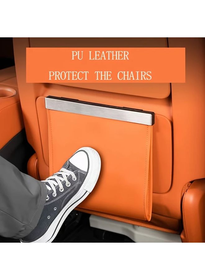 Magnetic Folding Car Trash Can Orange Large Capacity Rear Seat Storage Bin with Free Bags - Image 3