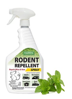 Harris HARRIS peppermint oil mice & rodent repellent spray for house and car engines humane mouse trap substitute 20oz  - Image 1