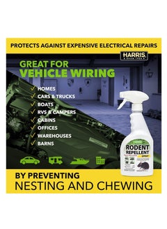 Harris HARRIS peppermint oil mice & rodent repellent spray for house and car engines humane mouse trap substitute 20oz  - Image 5