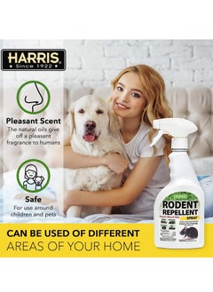 Harris HARRIS peppermint oil mice & rodent repellent spray for house and car engines humane mouse trap substitute 20oz  - Image 4