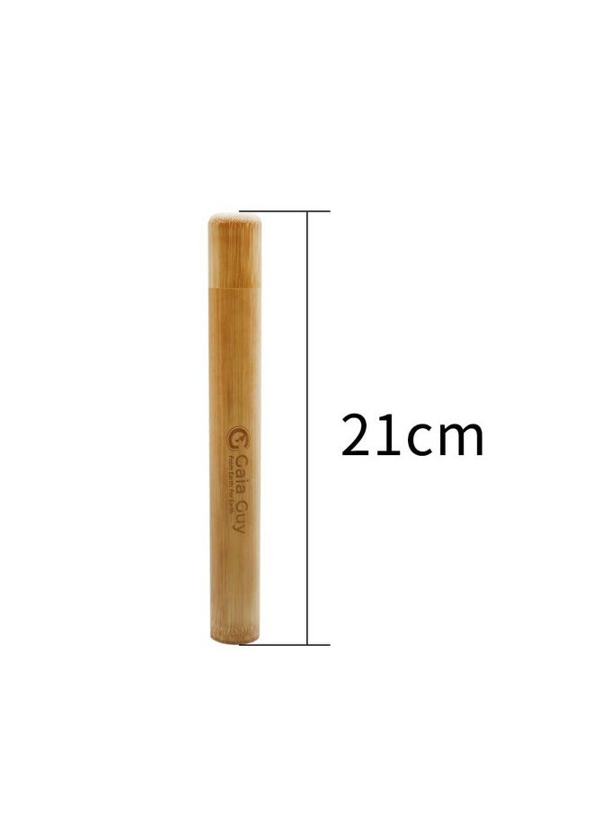 Gaia Guy Gaia Guy Bamboo Toothbrush Travel Case 2 Pack - Portable Bamboo Toothbrush Holder Great For Plastic-Free Travel, Camping and Zero Waste Living  - Image 3