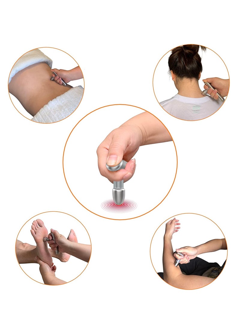 SYOSI Stainless Steel Massage Tool for Trigger Points Massage Myofascial Release Therapy Deep Tissue Massage Sports Massage Reflexology Thumb Forearm Saver for Massage Therapists - Image 2