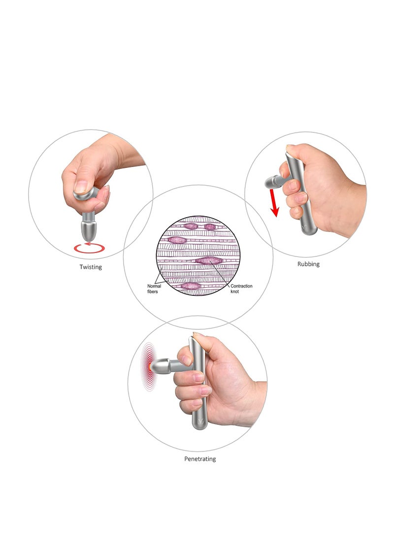 SYOSI Stainless Steel Massage Tool for Trigger Points Massage Myofascial Release Therapy Deep Tissue Massage Sports Massage Reflexology Thumb Forearm Saver for Massage Therapists - Image 3