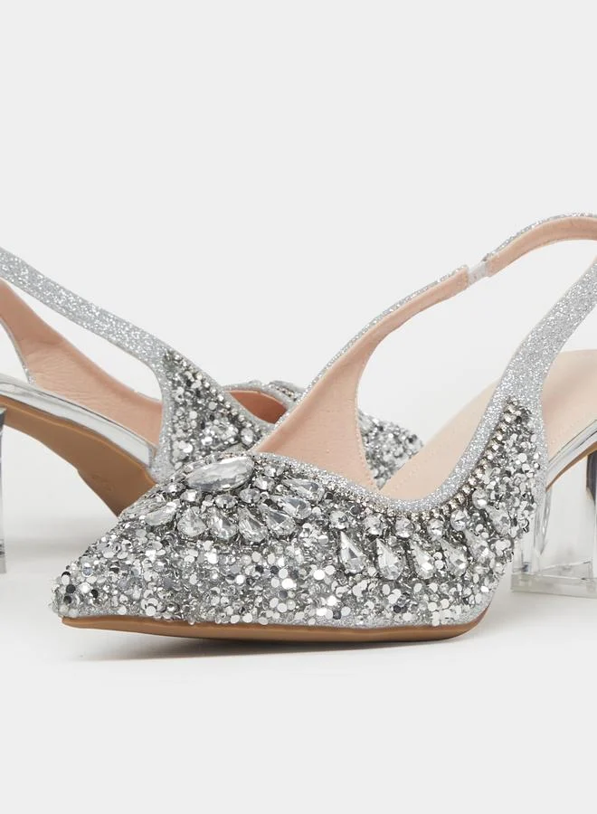 تايك تو صندل بكعب شفاف