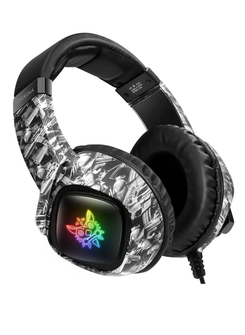 onikuma K19 Gaming Headset With Microphone RGB Wired Computer Headphones - Image 2