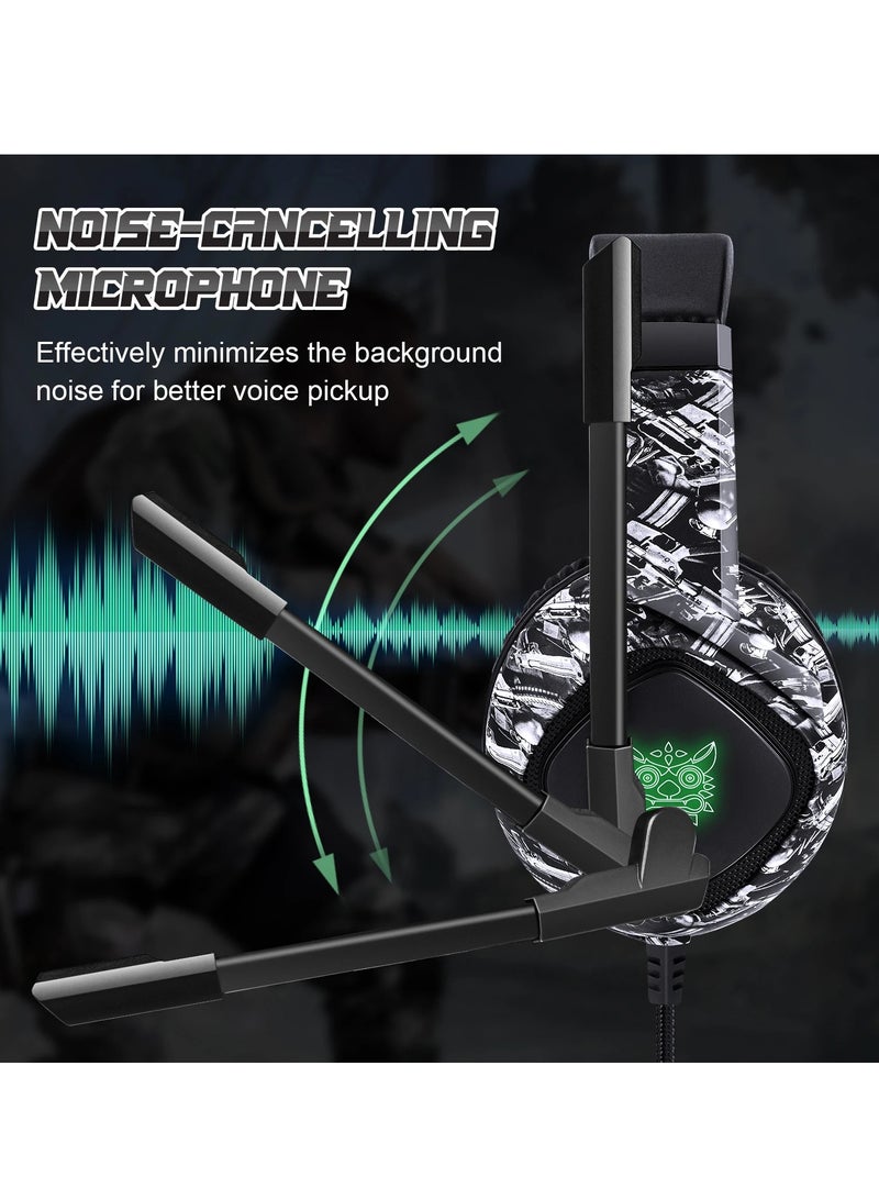 onikuma K19 Gaming Headset With Microphone RGB Wired Computer Headphones - Image 3