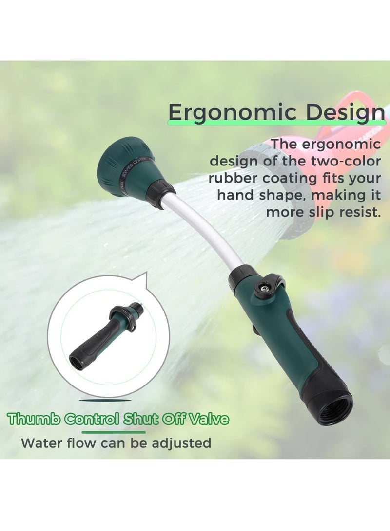 KASTWAVE Garden Hose Wand, 15" Watering Wand Garden Hose Nozzle Sprayer, 8 Adjustable Watering Patterns with Thumb Control Shut Off, Ergonomic Grip, Perfect for Car Washing, Lawns and Gardens, 1 Pcs  - Image 4
