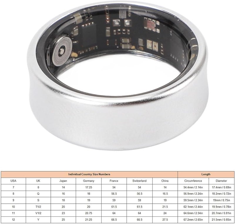 خاتم يوسو الذكي للصحة مقاس 9 متتبع اللياقة البدنية مع مراقبة النوم والتمارين - Image 5