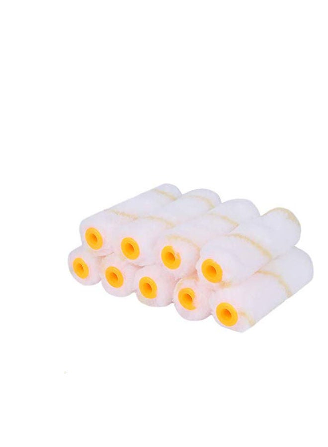 HASANAT ESSENTIALS Essentials Packet of 30 Pcs 4" Paint Roller Covers Mini Paint Roller Brush Covers Edger Trim Roller Refill Gold Stripe Soft Woven 1/2" Nap