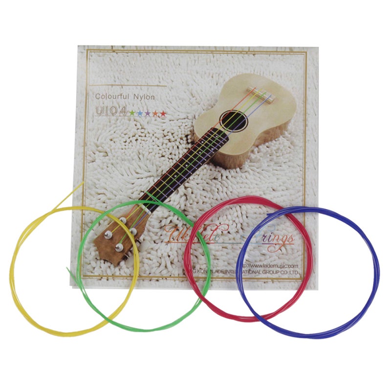 Ukulele String Set 4pcs High-Quality Nylon 0.56mm A String - Clear Bright Sound Uke Strings Black White Colorful for Replacement - Image 1