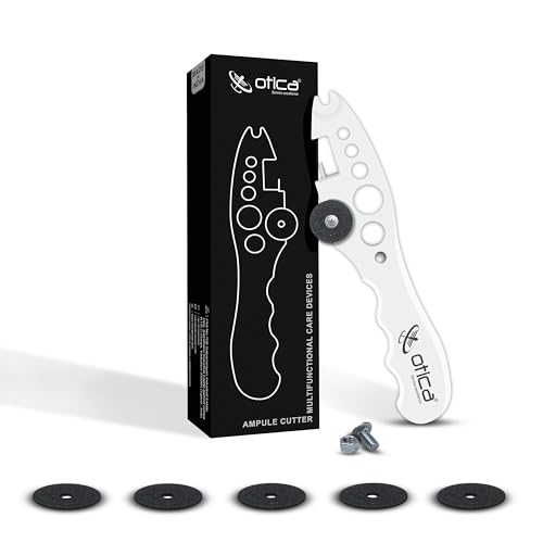 OTICA Ampoule Cutter for Doctors Nurse Glass Bottle Cap Remover Cutter Ampule Breaker for Hospital and Clinic White
