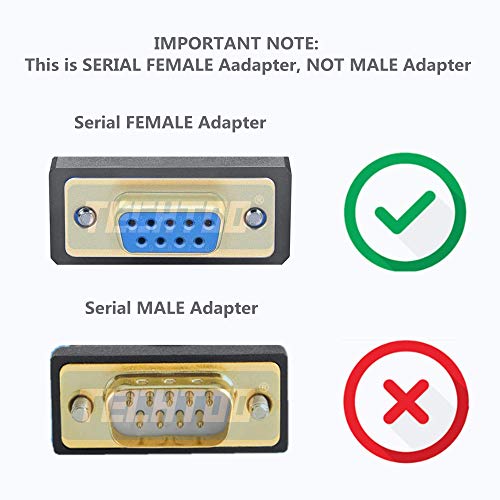TECHTOO USB 2.0 to RS232 DB9 Serial Cable Female Converter Adapter with Prolific PL2303 Chipset for Win10 8.1 8 7 Vista XP 2000 Andorid Linux Mac OS X 10.6 and Above (3ft/Female) - Image 5