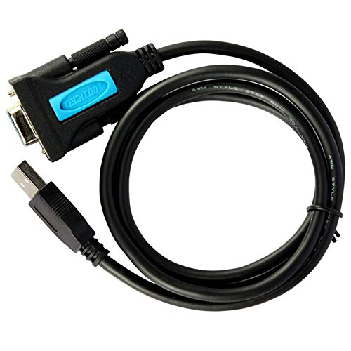 TECHTOO USB 2.0 to RS232 DB9 Serial Cable Female Converter Adapter with Prolific PL2303 Chipset for Win10 8.1 8 7 Vista XP 2000 Andorid Linux Mac OS X 10.6 and Above (3ft/Female) - Image 1