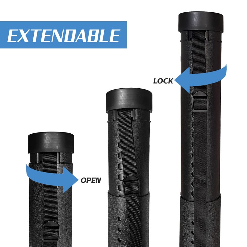 Ecjiuyi أنبوب ملصقات Ecjiuyi 3Pack مع حزام، حاملات تخزين لنقل الفن القابل للتوسيع، يتسع من 22 إلى 38 بوصة - Image 3
