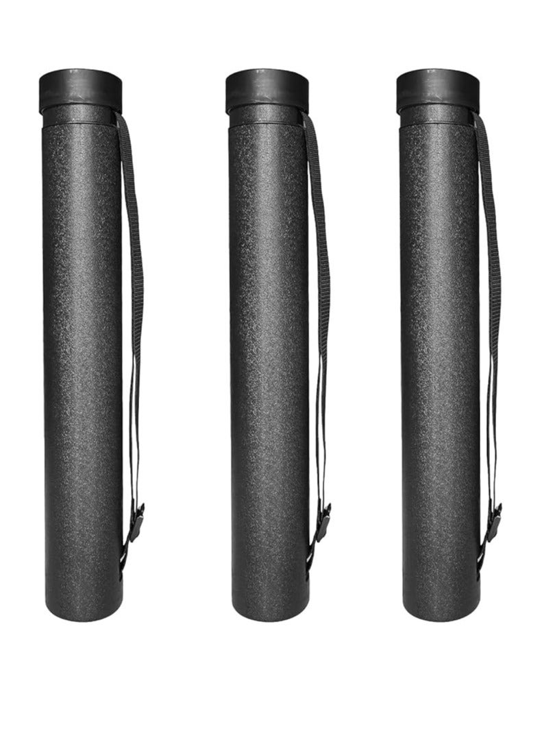 Ecjiuyi 3Pack Poster Tube with Strap,Expandable Blueprint Art Mailing Transport Carrier Tubes Holders Storage,Expands from 22 to 34 inches - Image 1