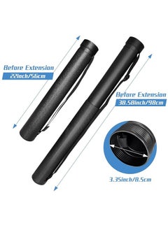 Ecjiuyi 3Pack Poster Tube with Strap,Expandable Blueprint Art Mailing Transport Carrier Tubes Holders Storage,Expands from 22 to 34 inches  - Image 3