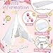 Lemosae 2 Pack Kids Teepee Tent with MattressFitted SheetLight StringWashable Natural Cotton Toddler Play Tent for Girls Boys Indoor Outdoor Sleepover Slumber Birthday PartyWhite - Image 4