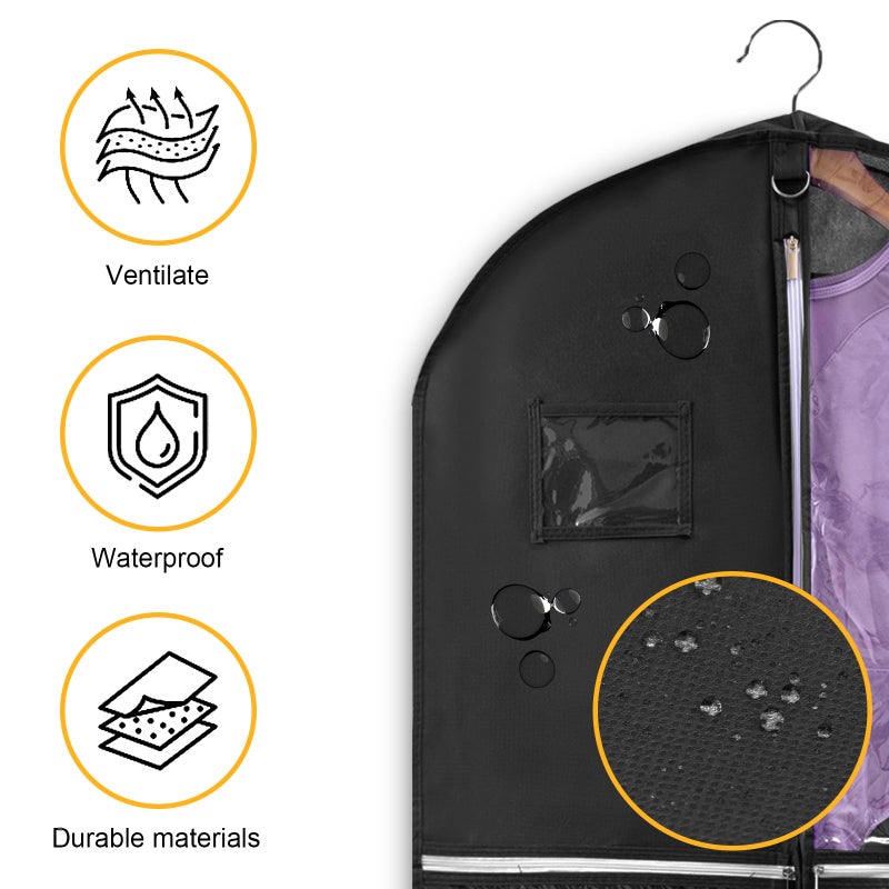 QEES 1 Pack Garment Bag for Dance Costumes,40 Inch Dance Garment Bags for Dancers Kids Dance Recital Bags Competition Cheer Uniform Garment Bag for Travel Storage,Dance Recital Gifts for Girls - Image 4