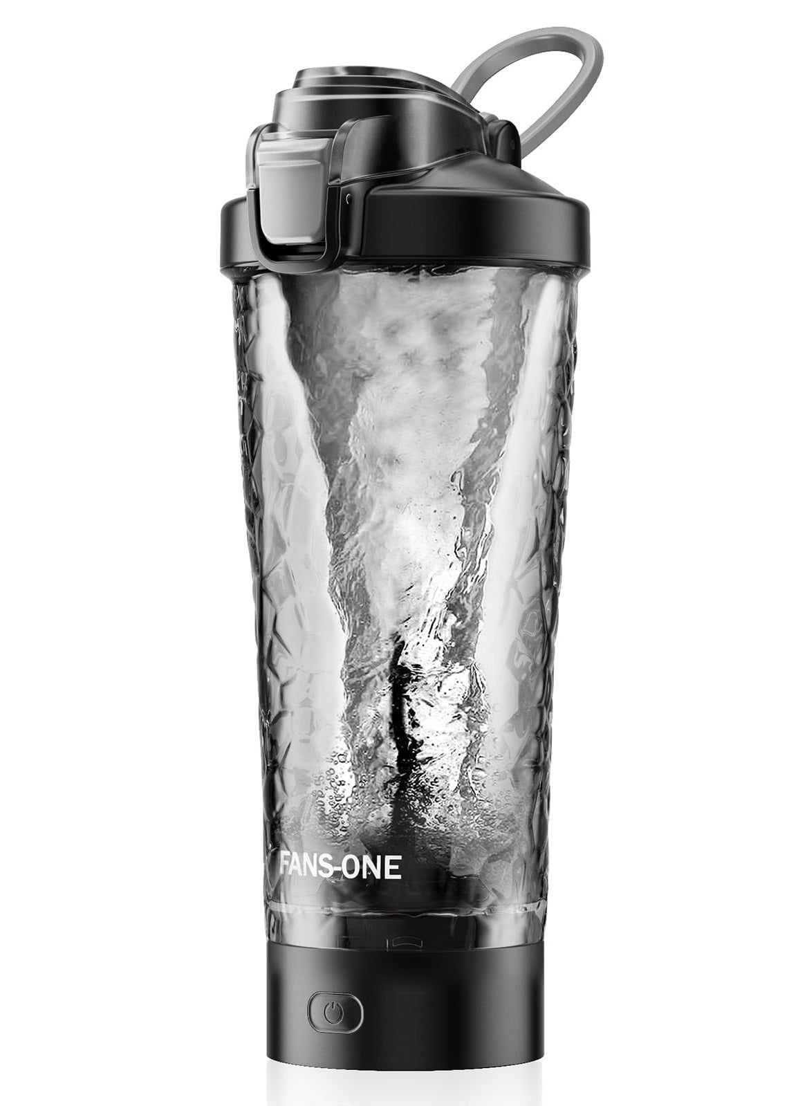 FANS-ONE FANSONE Premium Electric Protein Shaker Bottle 24 oz Lockable Blender Shaker Bottles Made with Tritan BPA Free USB Rechargeable Mixer Blender Cup for Protein Shakes Black 