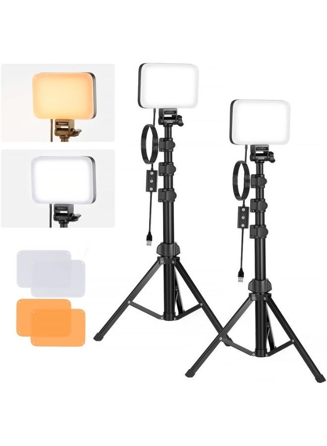 نيوير BASICS BP66 2 Pack Bi-Color Video Light Panel Lighting Kit - Image 1
