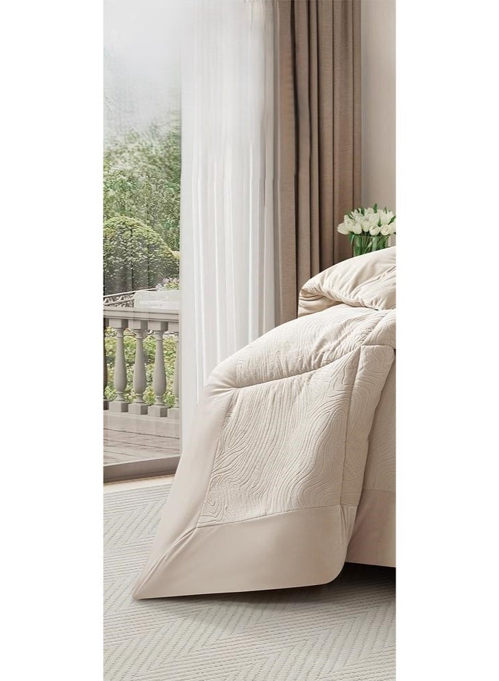 سيلك مفرش سرير نفرين ملكي شتوي فخم منقوش من المخمل الناعم والفرو ليمنحك الدفئ - Image 2