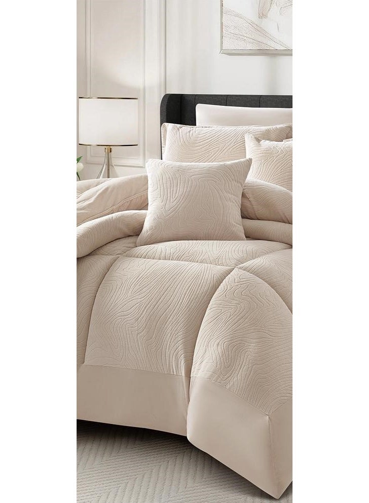 سيلك مفرش سرير نفرين ملكي شتوي فخم منقوش من المخمل الناعم والفرو ليمنحك الدفئ - Image 3