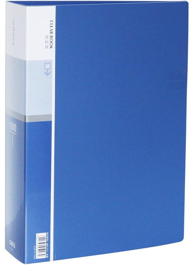 Deli E5007 100 Pocket Display Book A4 Size Assorted - Image 1