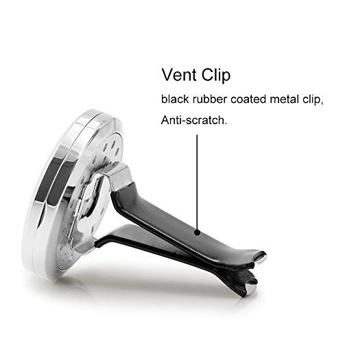 RoyAroma 2PCS 30mm Car Aromatherapy Essential Oil Diffuser Stainless Steel Locket with Vent Clip 12 Felt Pads - Image 3