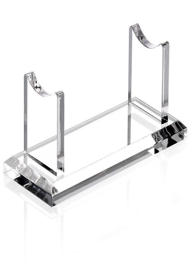 YUXUN Acrylic Pen Holder for Desk - Horizontal Single Pen Display Stand with 8mm Thick Base | Fountain Pen Rest, Apple Pencil Stand, Crystal-Clear Desk Organizer - Image 1