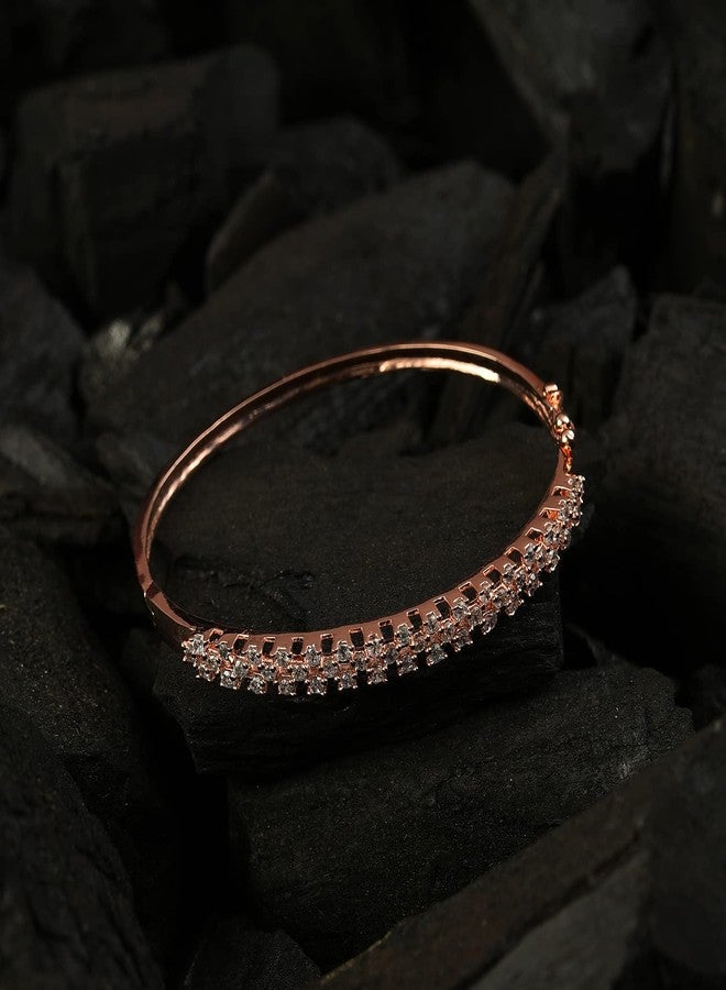 SOHI American Diamond Gold Plated Bracelet (SOHBRC1179) - Image 2