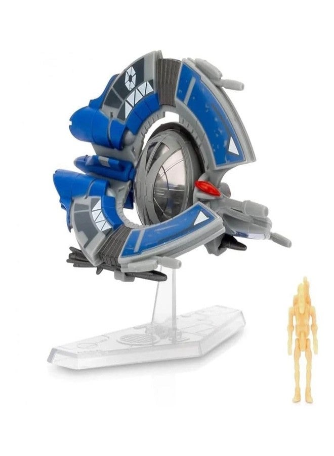 STAR WARS Micro Galaxy Squadron Droid Tri-Fighter - 4-Inch Vehicle with 1-Inch Battle Droid Micro Figure - Image 2