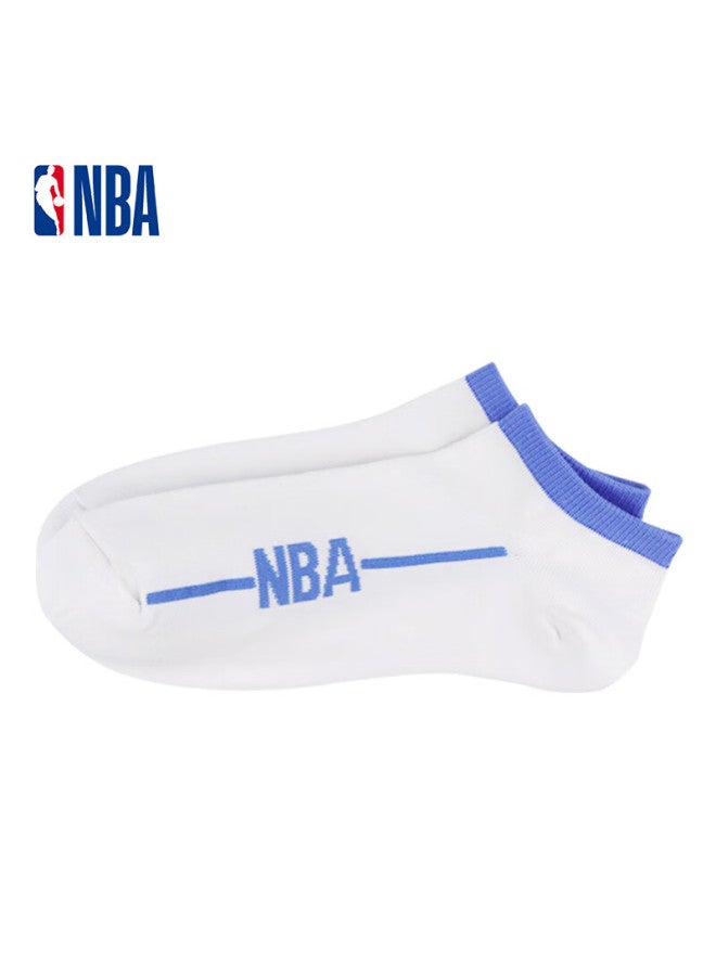 Nba Boat Socks Trendy Men's Socks, All-season Thin Short Socks, Comfortable Breathable Invisible Socks, Basketball Sports Cotton Socks, 6 Pairs - Image 1
