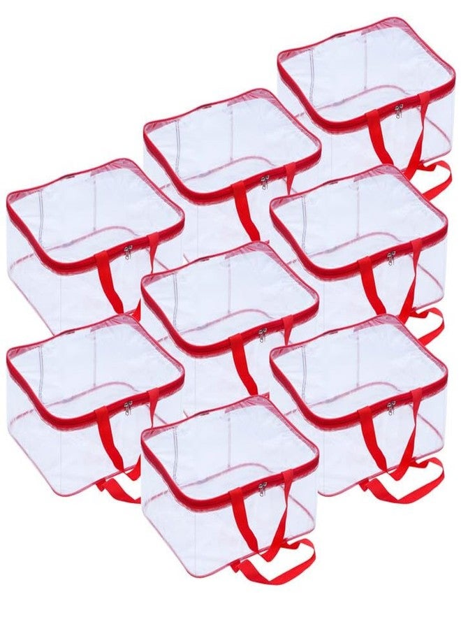 SSBC 8 Pack Nylon 30 L PVC Transparent Clothes Storage Bag for Saree Covers,Clothes, Lehenga, Blankets, Bedsheets, Toys, Docs|Wardrobe Organizer|Clear Storage Box Bag - Image 1