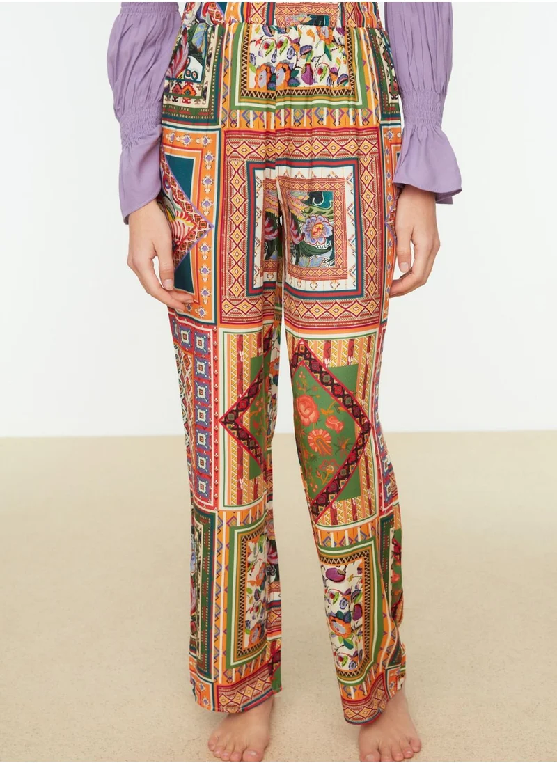 trendyol Printed Wide Leg Pants