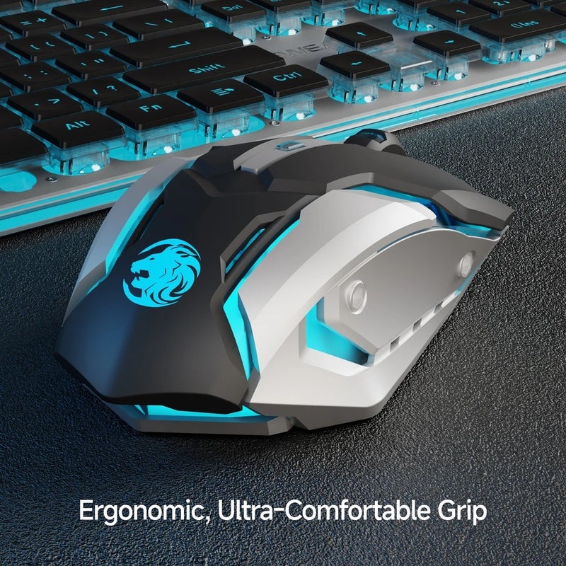 Eweadn ماوس Eweadn G305 Rechargeable Wireless Bluetooth Dual-Mode Mouse, Silent, Ergonomic, Lightweight, for Office, Gaming, Laptop, Desktop - Image 3