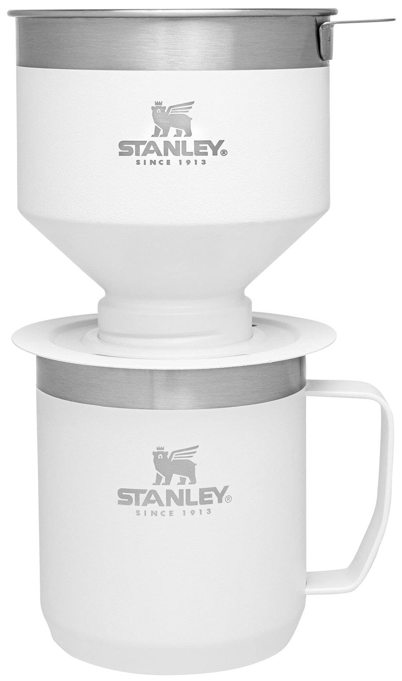 STANLEY Perfect Brew Pour Over Set | 12 oz Camp Mug with Lid Included | Drip Coffee Maker with Reusable Filter | Insulated Stainless Steel | BPA-Free | Polar - Image 1