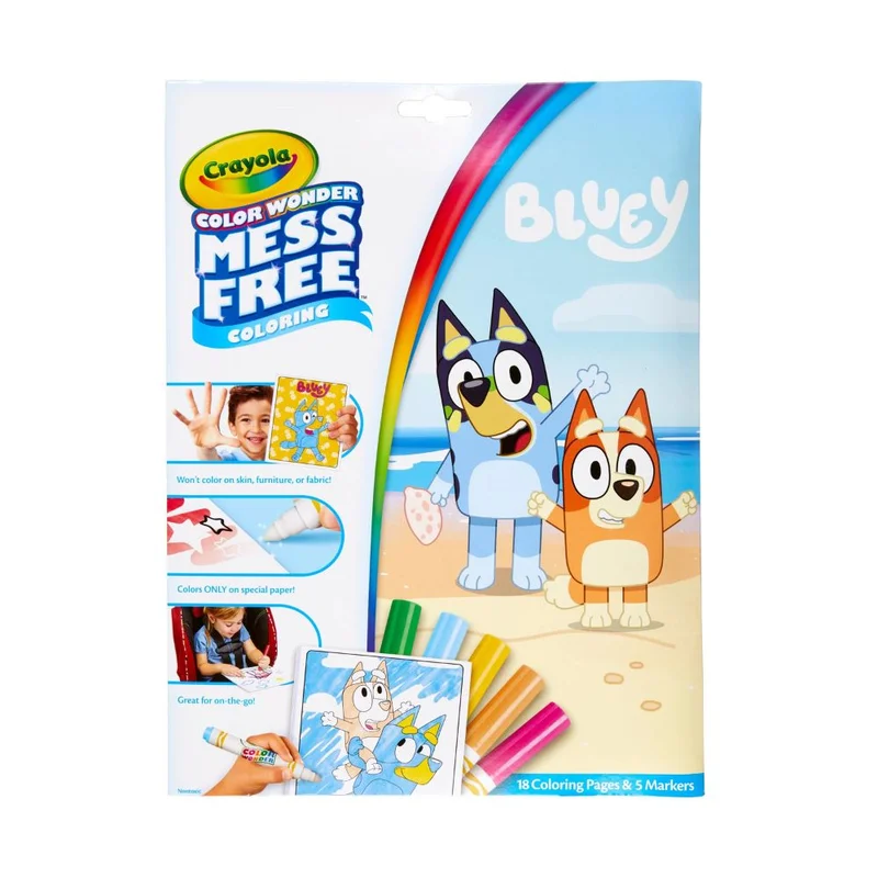 كرايولا Crayola - Color Wonder Mini Box Set, Bluey | Activity makes an excellent gift for toddlers and preschoolers who adore this lovable Australian Blue Heeler pup | Ideal for ages 3 and up