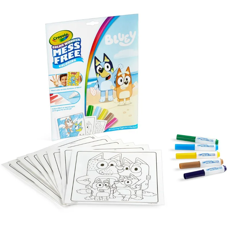 كرايولا Crayola - Color Wonder Mini Box Set, Bluey | Activity makes an excellent gift for toddlers and preschoolers who adore this lovable Australian Blue Heeler pup | Ideal for ages 3 and up