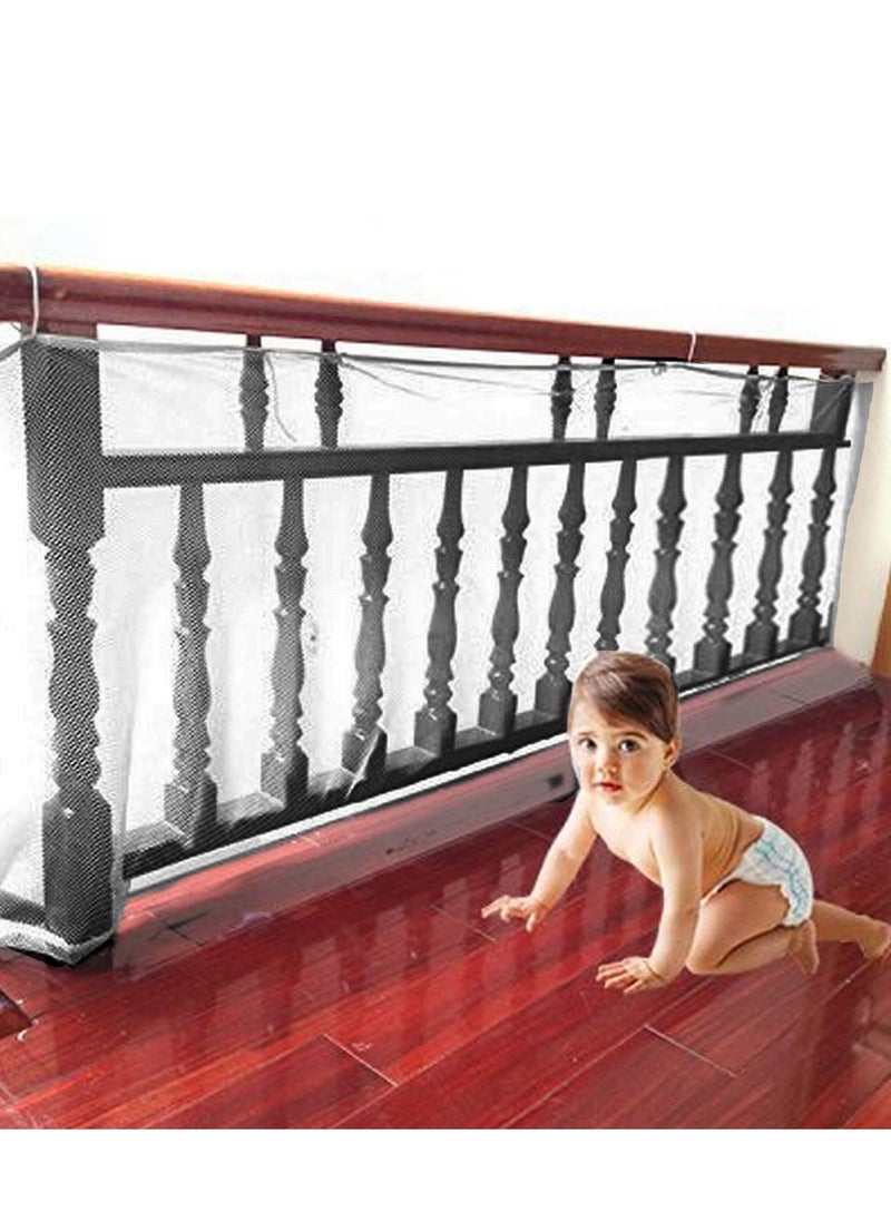 Kiddale - Pack of 3 Grey 3m by 1.1m Baby Safety Net|  Baby Proofing | Stairs Net |  Balcony Rails Net|  Child Safety Net|  Kids Safety product - Image 1